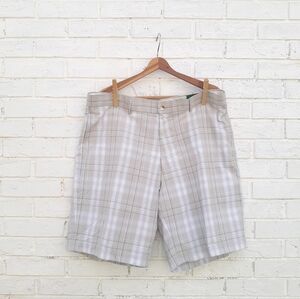 Pro Tour Plaid Golf Shorts size 38 Tan